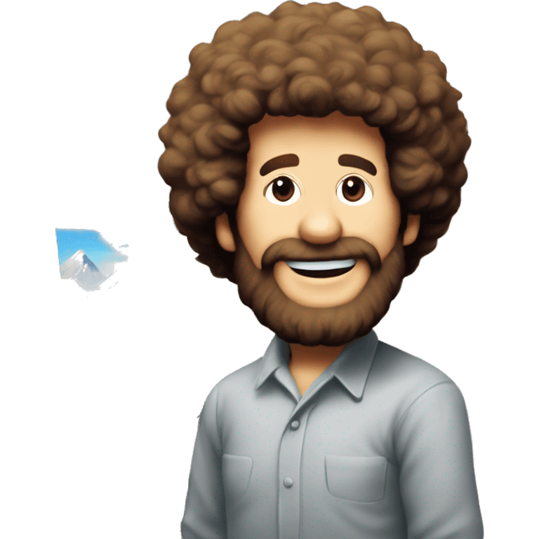 bob ross painting Powerpoint logo no an easel emoji