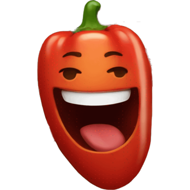 red chili pepper smiling emoji