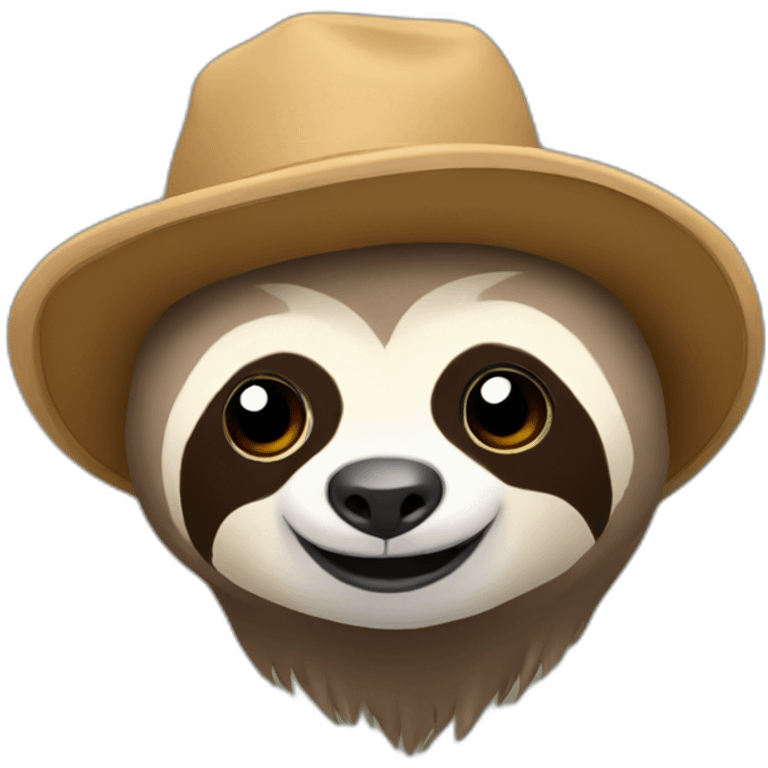 Sloth hat emoji