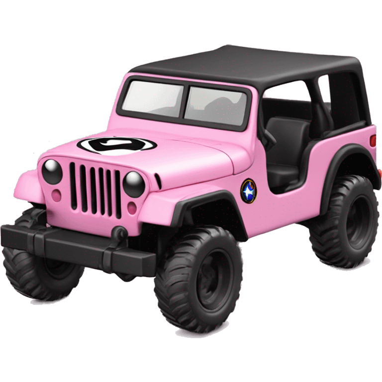 Evil Batgirl 1942 Willy’s light pink army jeep hot wheels  emoji