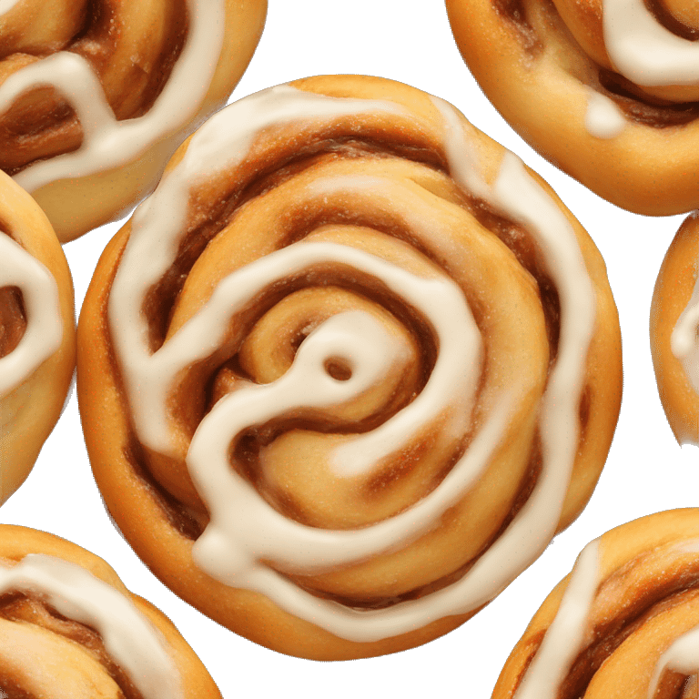 Cinnamon rolls with glaze emoji