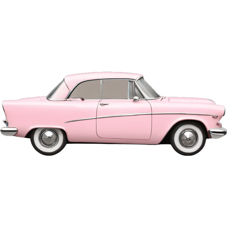 Pastel pink vintage car emoji