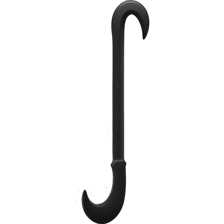 minimalist monochrome shepherd's crook emoji