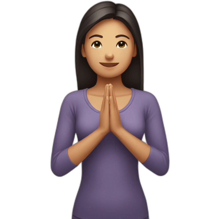 Person doing Namaste salute emoji