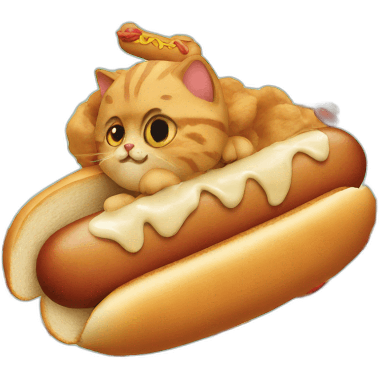 Hot dog cat emoji