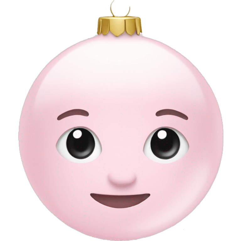 Pale pink Christmas ornament emoji