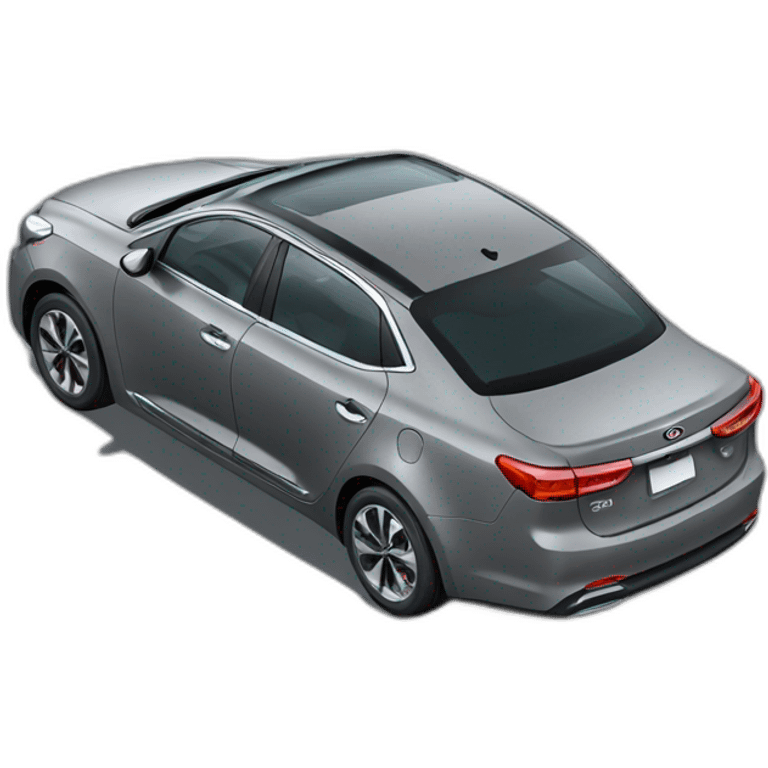 cartoon grey kia k7 car isometry emoji