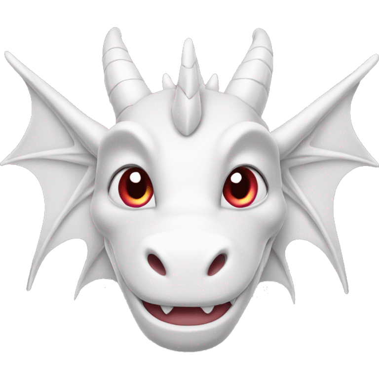 White Dragon emoji with hearts emoji