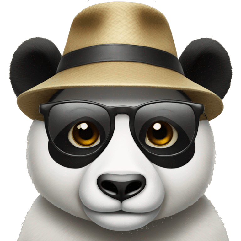 Panda wearing hat and gogs  emoji