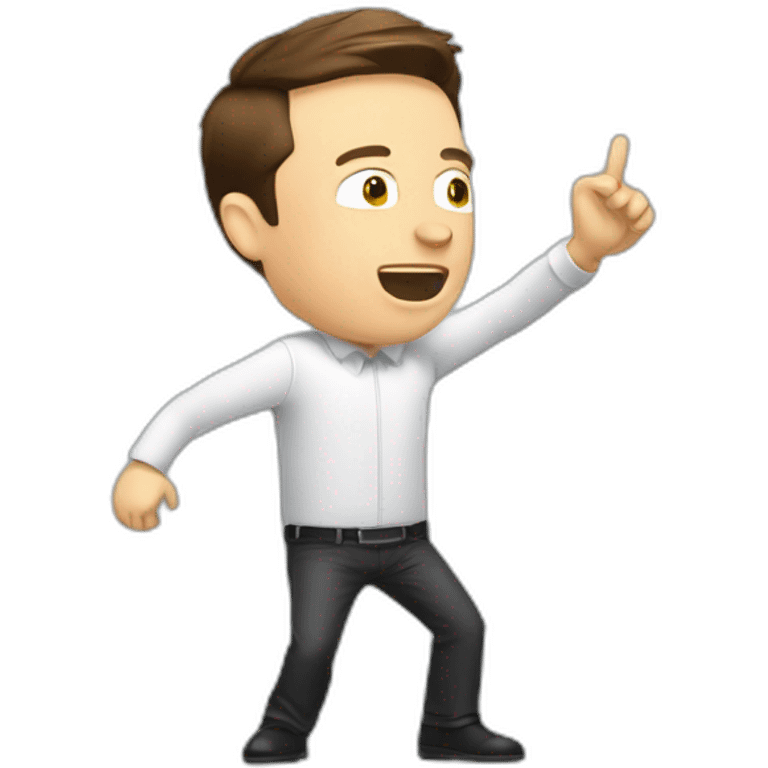 Elon musk qui fait un dab emoji