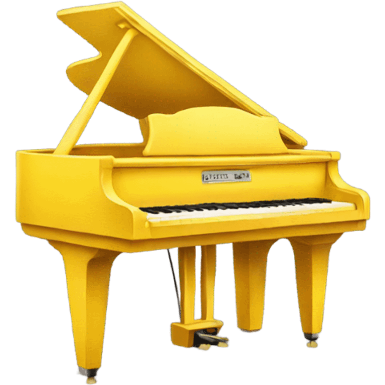 Yellow piano emoji