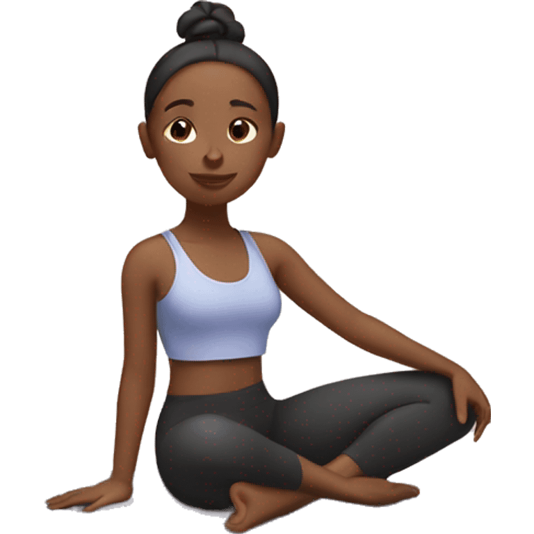 girl doing yoga emoji