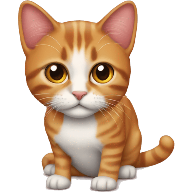 Gatto rosso con copertina emoji