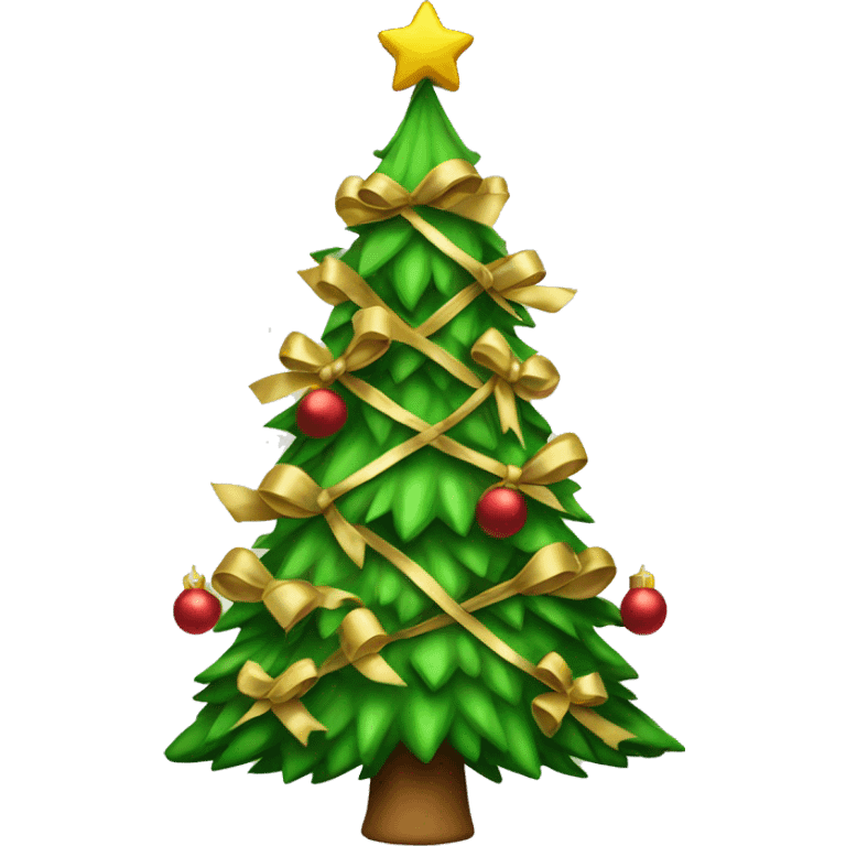 christmas tree with bows emoji