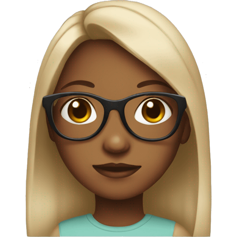 girl with glasses emoji