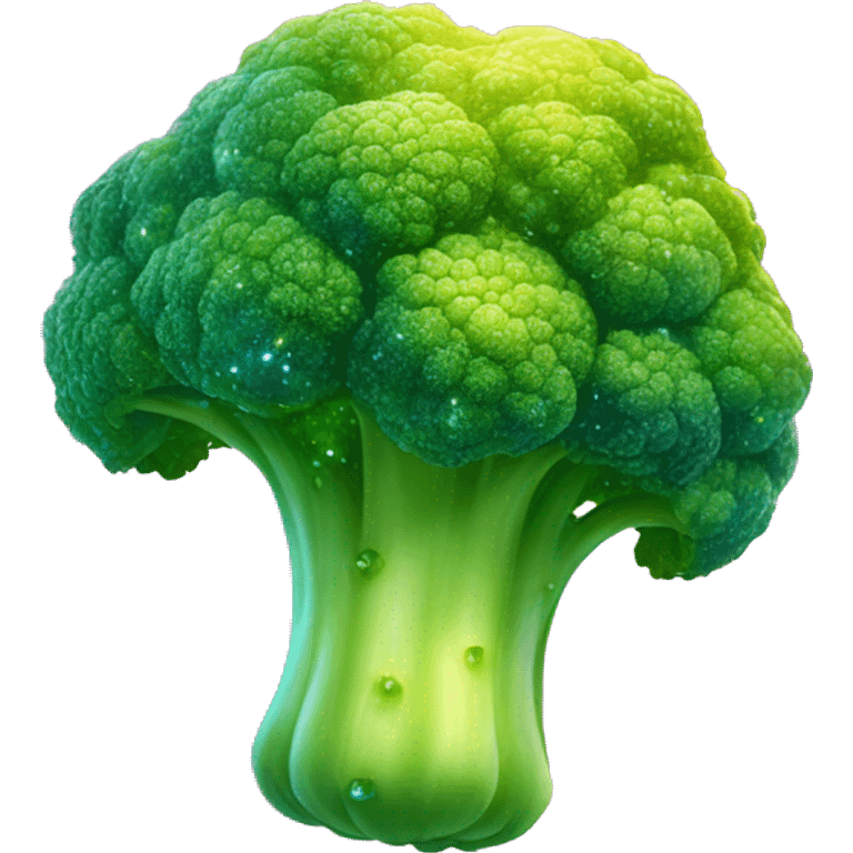 Sparkling glittering galactic nebula broccoli emoji