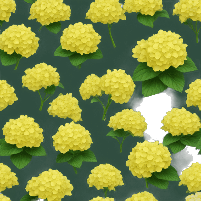 Yellow hydrangea flower emoji