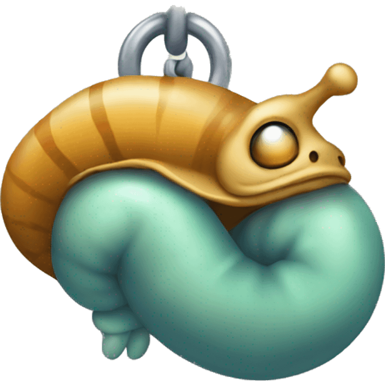 Slug wearing a chain emoji