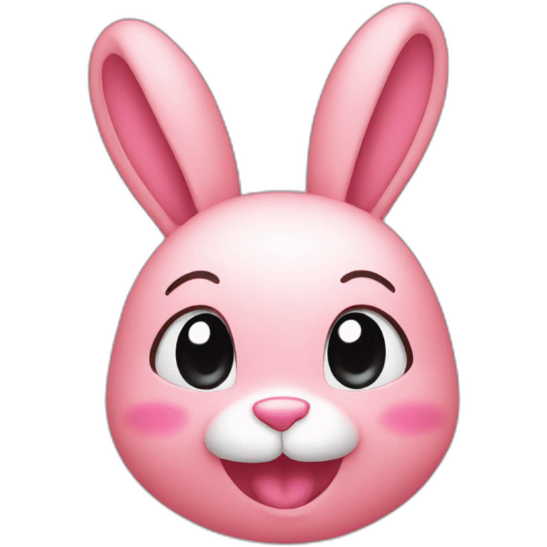 Pink rabbit winking wearing nothing emoji