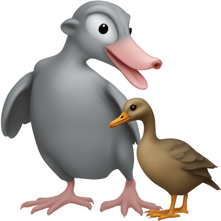 Rat biting goose emoji