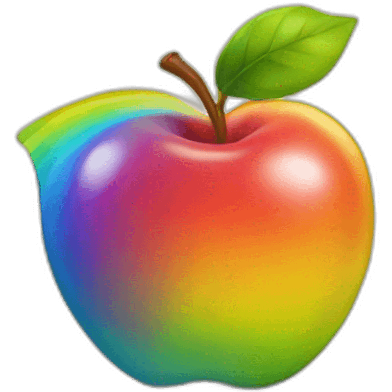 rainbow apple emoji