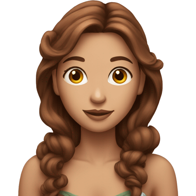 Beautiful woman fairy with brown hair  emoji