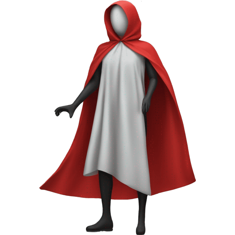 faceless mannequin flapping red cape emoji