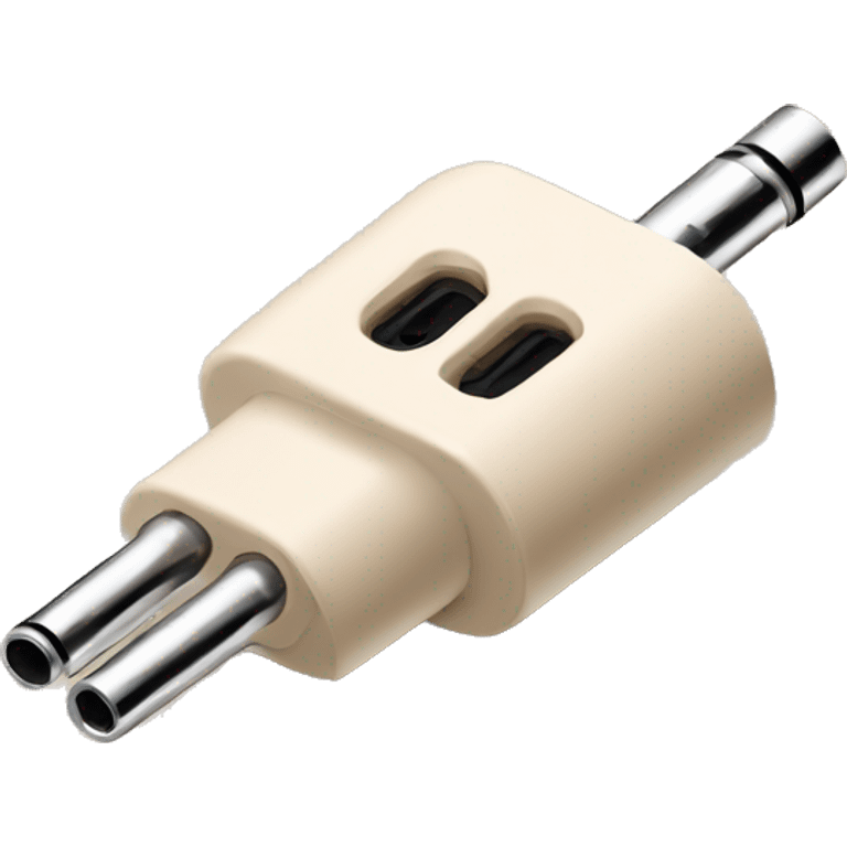 beige stereo adapter mini jack to big jack for headphones  emoji