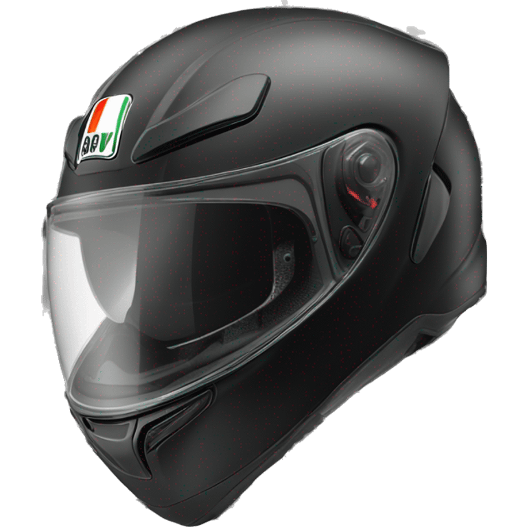 black AGV bike helmet emoji