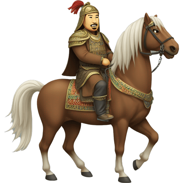 Kublai Khan on horse emoji