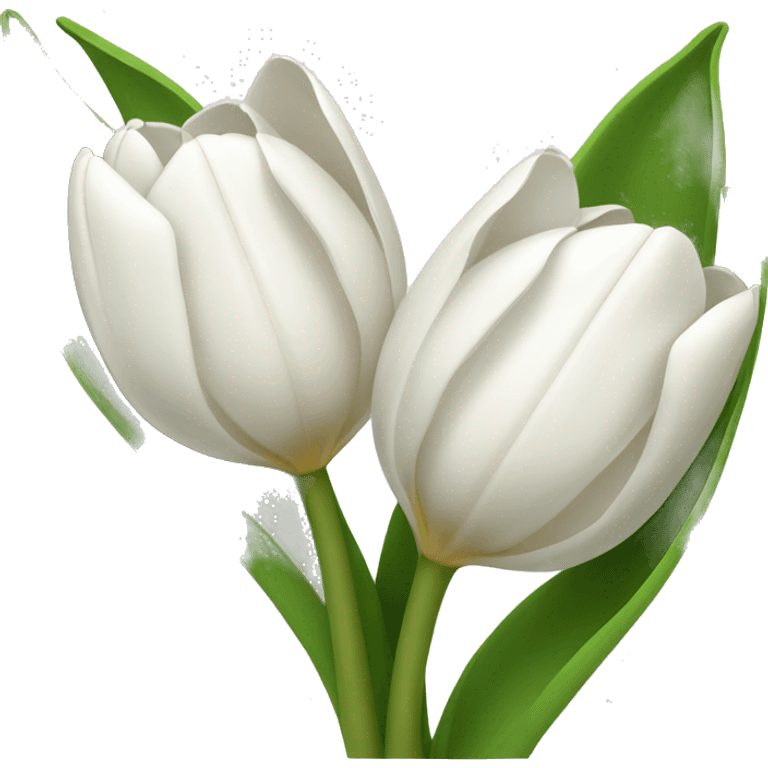 A tulip white tulips emoji