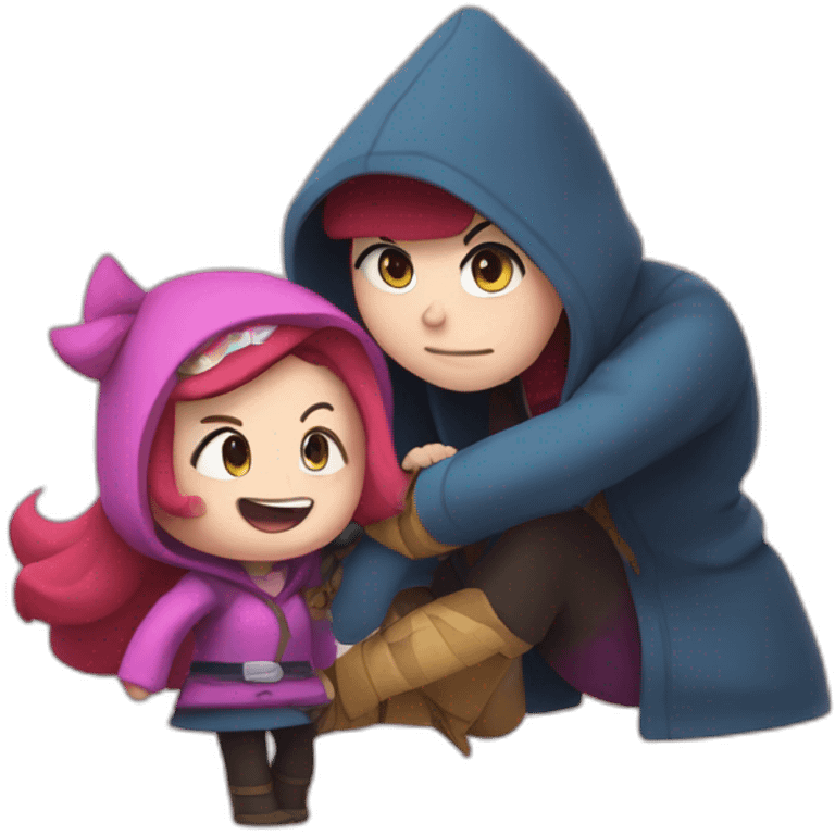 Gravity falls mabel whit a ninja in right emoji