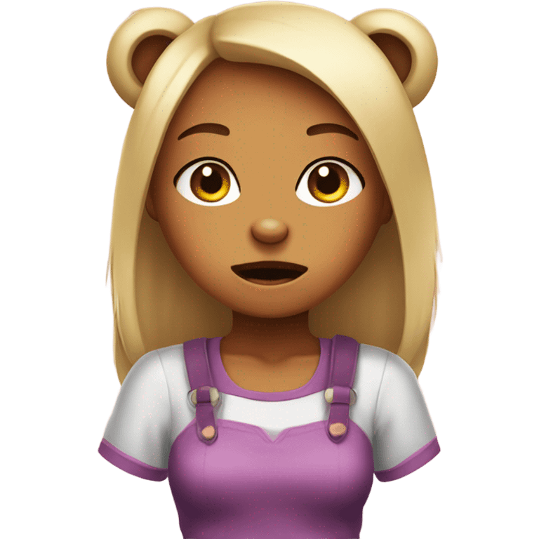 Animal Girl bear mad emoji