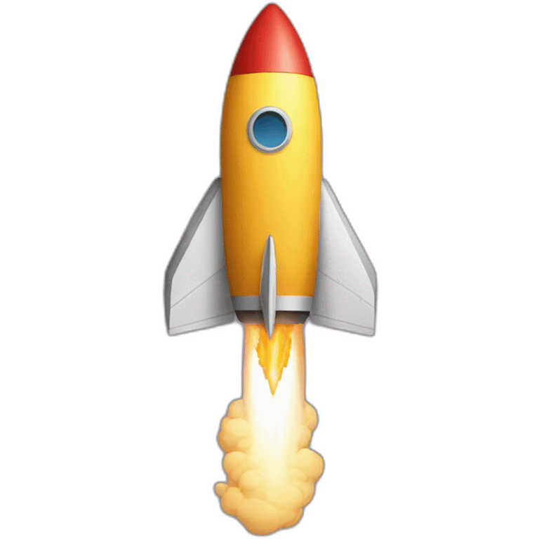 rocket launching skewed emoji