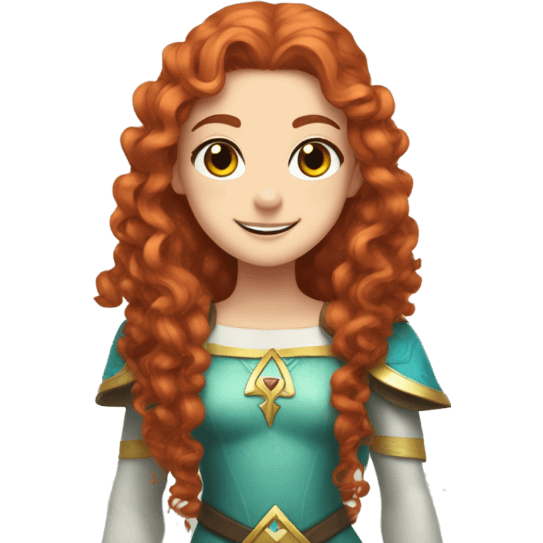 a white girl with long red curly hair and freckles, cosplaying Princess Zelda posing and smiling emoji