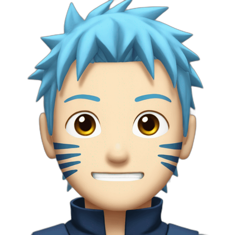 Naruto with blue hair emoji