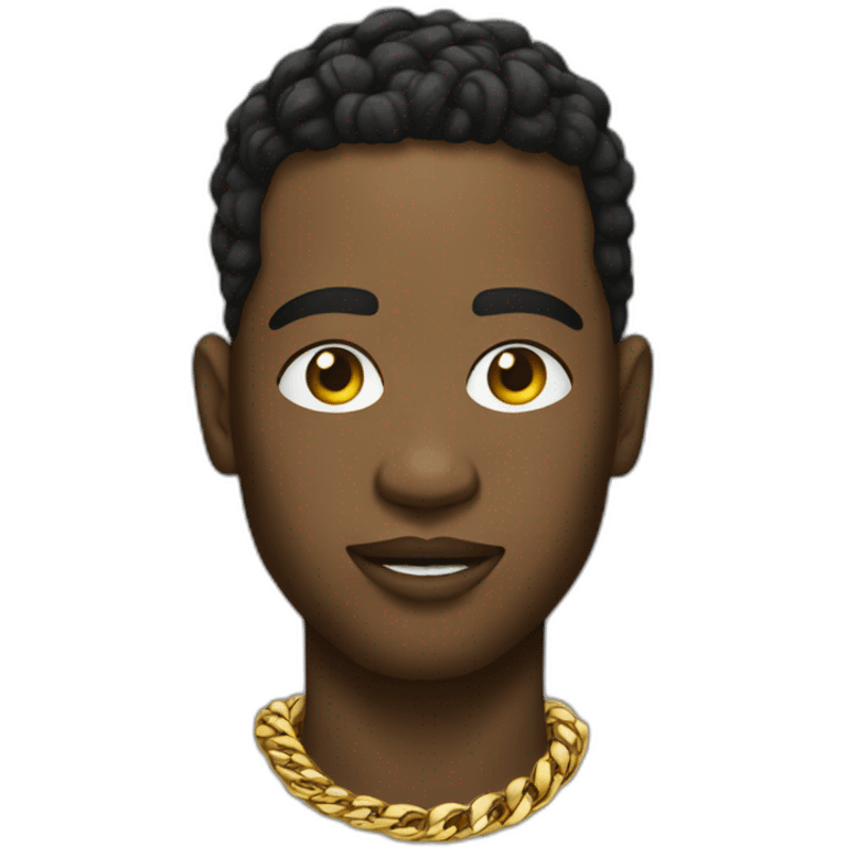 rapper with golden neckless emoji