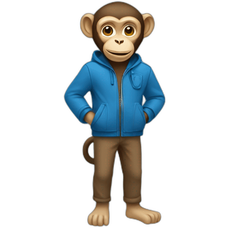 monkey with blue jacket emoji