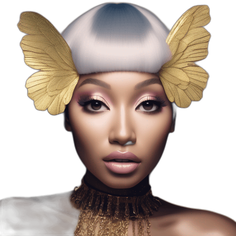 nicki-minaj,-david-bellemere,-bare-belly,-wings,-choker,-bathed-in-shadows,-fov-90-degrees,-short-lighting,-l-usm,-cold-colors,-gilded-technique,-extremely-hyper-aesthetic,-absurdres emoji