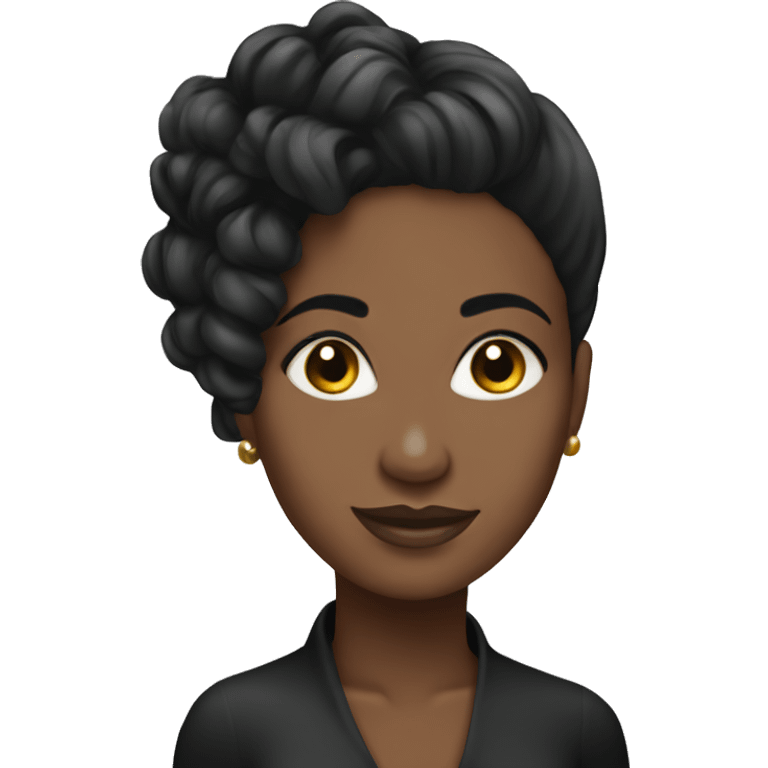 Mujer cabello negro blanca spa emoji