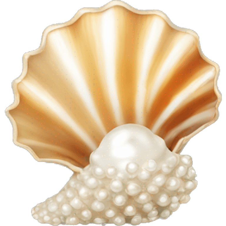 Sea shell with pearl emoji