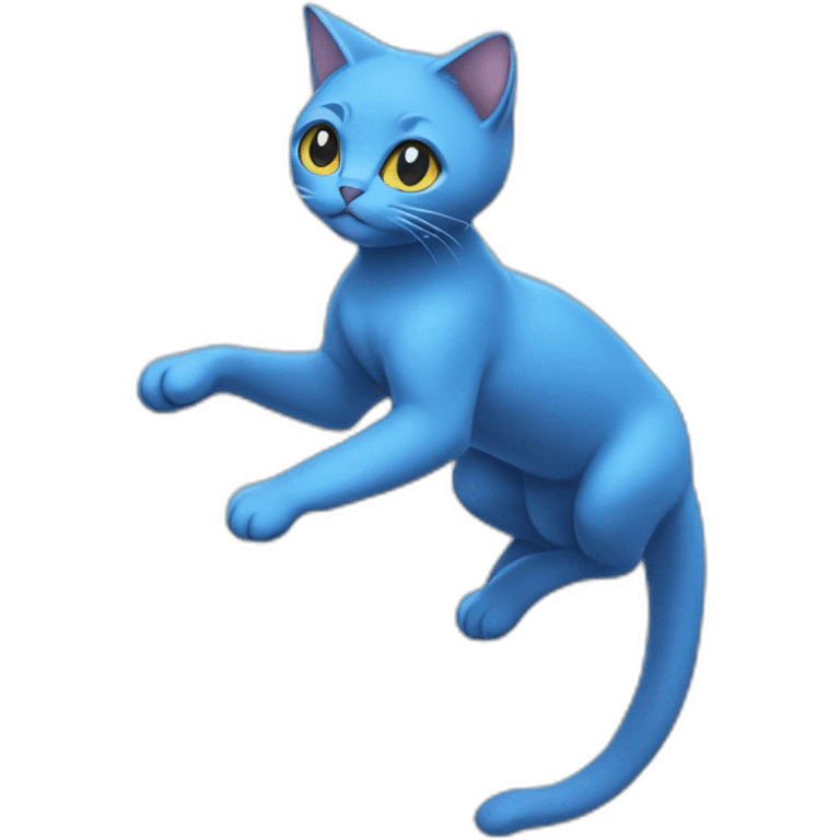 blue mew levitating emoji