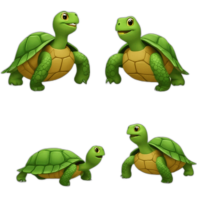 Chat sur tortue emoji