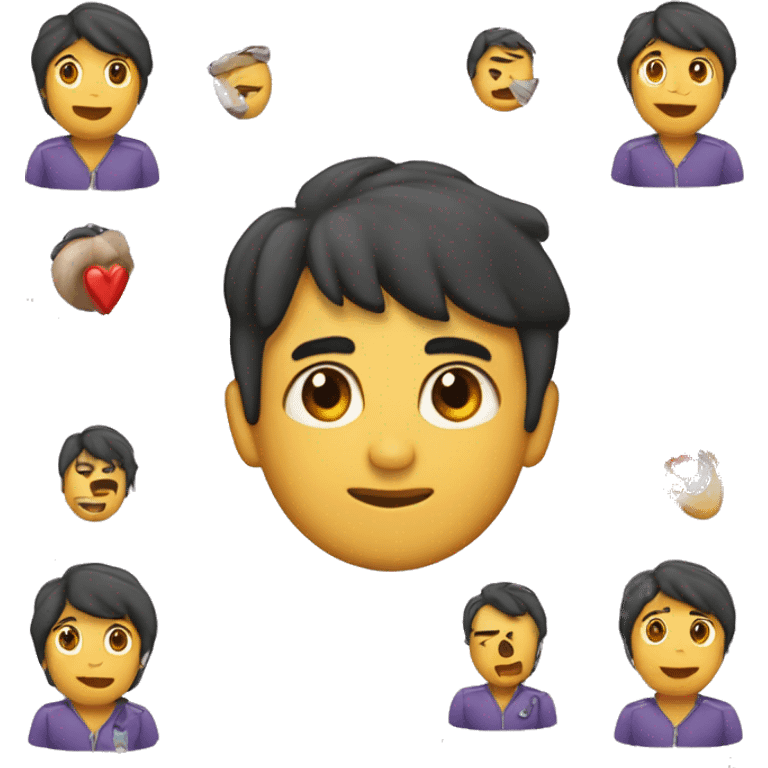 Corazón humano dividido en 4 parte y lágrimas  emoji