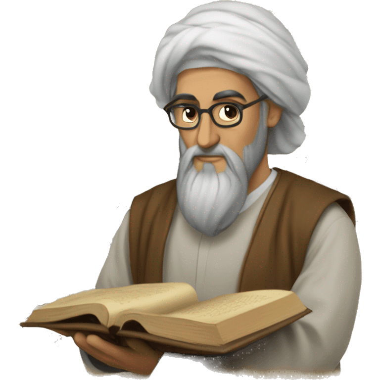 Nizami Ganjavi persian medieval author with a book in hands emoji