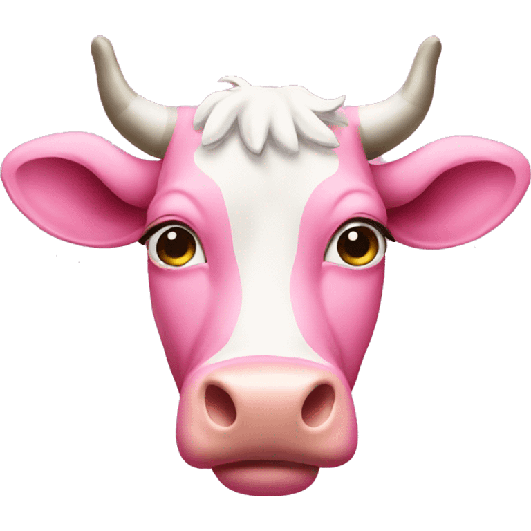 Pink cow emoji