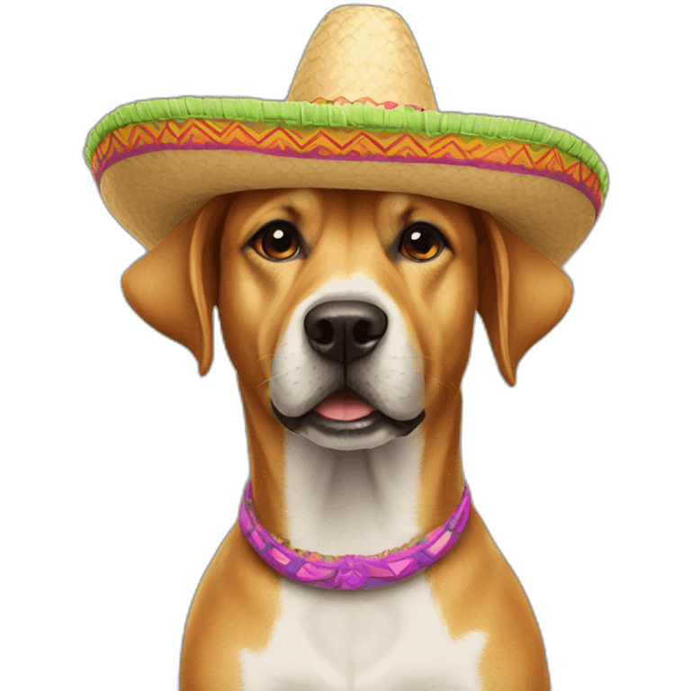 dog in sombrero margarita emoji