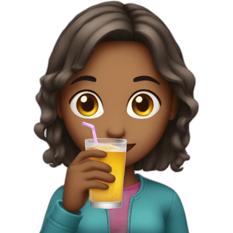 girls drinking emoji