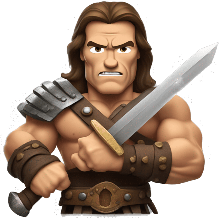 conan the barbarian arnold schwarzenegger holding sword emoji