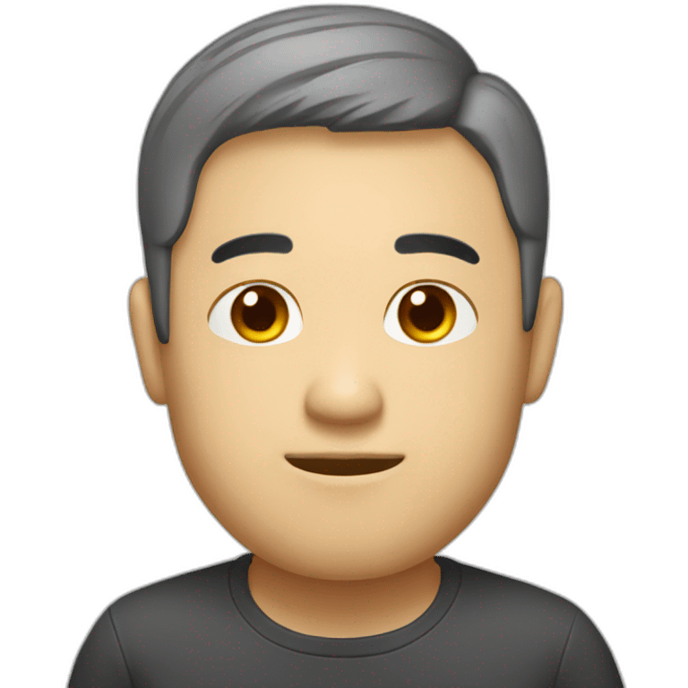 a-man-short-hair-glass-chinese-tiny-face emoji